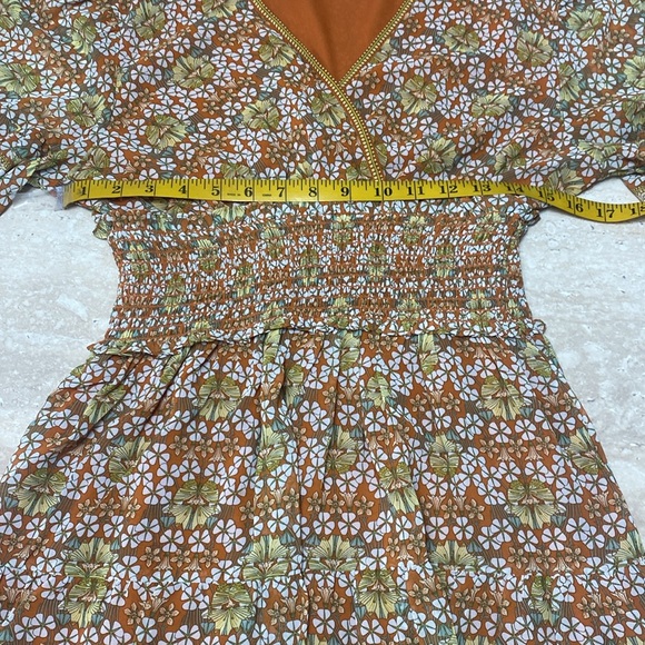 Max Studio NWOT orange and green dress,no flaws, measurements in photos - Picture 5 of 12